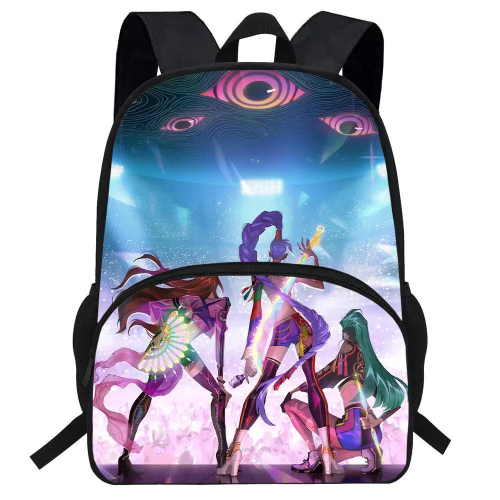 Anime Movie KPop Demon Hunters Backpack Mira Lumi Zoe Cosplay School Students Schoolbag Boys Girls Anime Pencil Bag Lunch Bag