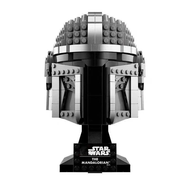 Star Plan MOC Mandalorians Helmet SpaceShip Battle Model Building Block Architecture Education Assembly Model Toy for Kids Gifts