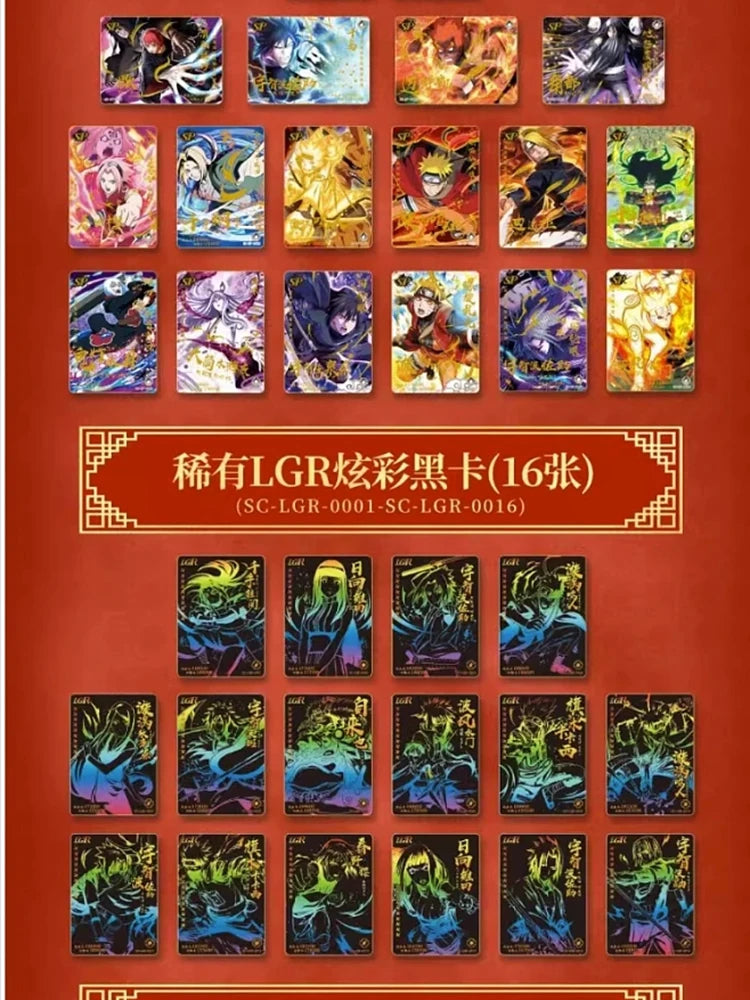 Naruto Collection Cards Little Dinosaur Gift Box Full Set Tier 4 Wave3 Booster Box Kayou Anime Playing Cards Game Cartas Gift