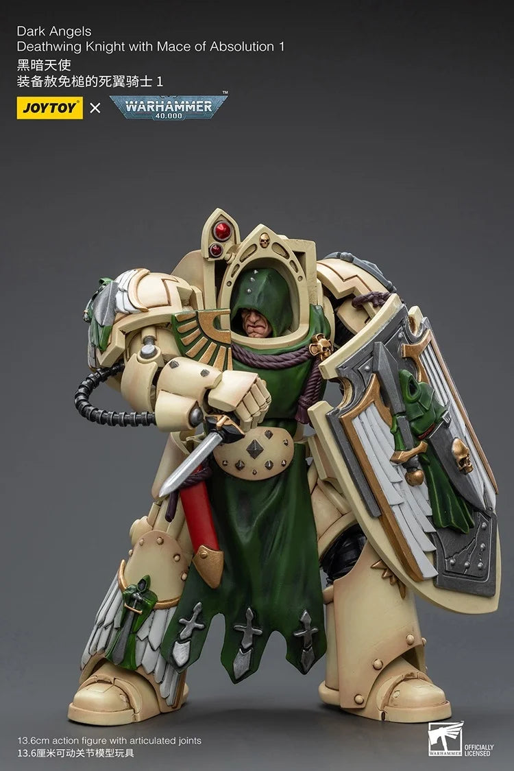 JOYTOY Warhammer 40K Dark Angels Deathwing Knight With Mace Of Absolution 1 Action Figures Collection Doll Decoration Gift