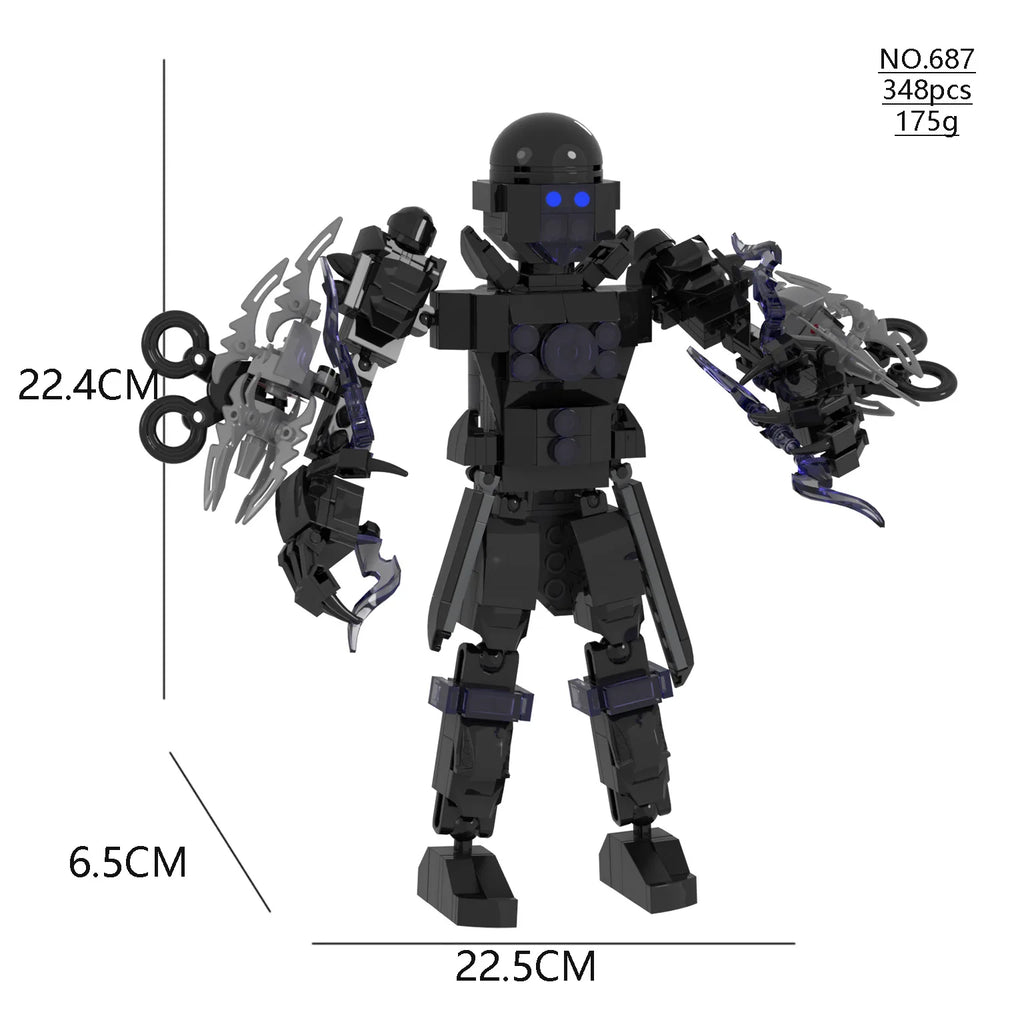 Skibidi Toilet Building Block Horror Game Speakerman Bosses Camara Titan TV Man Cartoon Doll Model Kids Halloween Birthday Gift