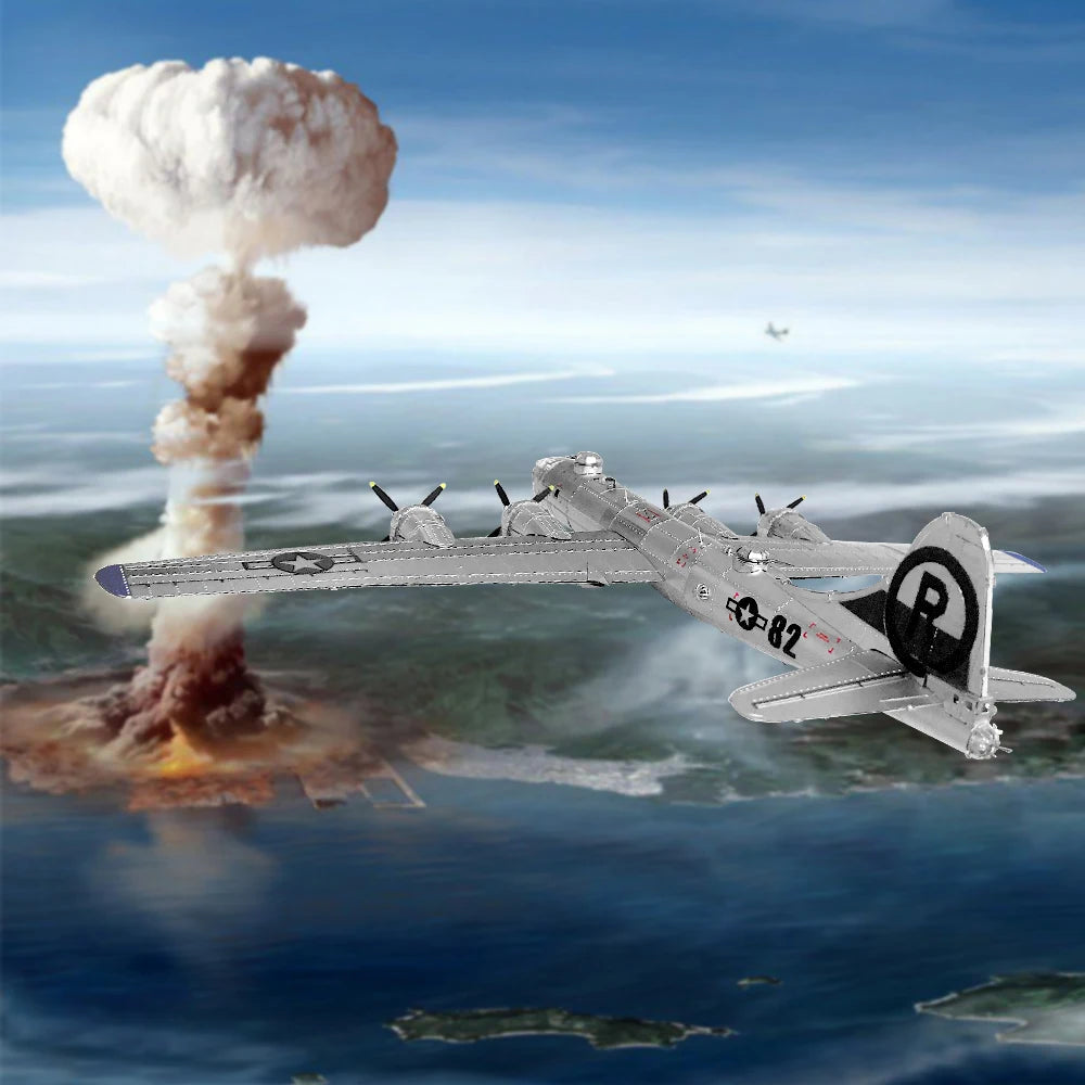 Piececool Model Building Kits Airplane Fighter 3D Metal Puzzles Diy Toys for Adult Brain Teaser