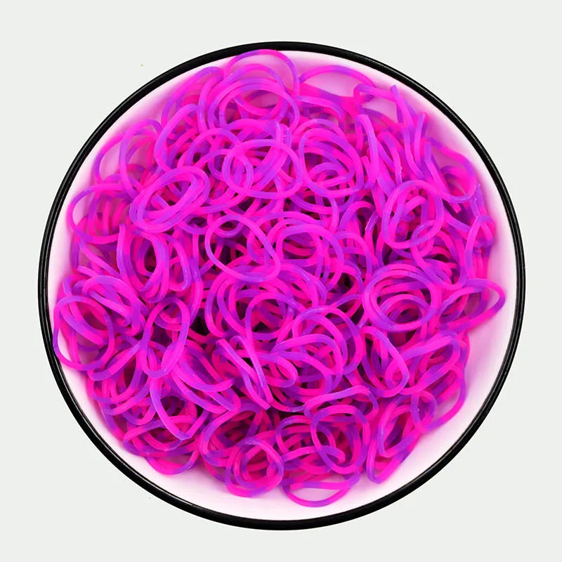 New Loom Rubber Bands Bracelet for Kids or Hair Rainbow Rubber Loom Bands Make Woven Bracelet DIY Craft Toys Christmas Gift