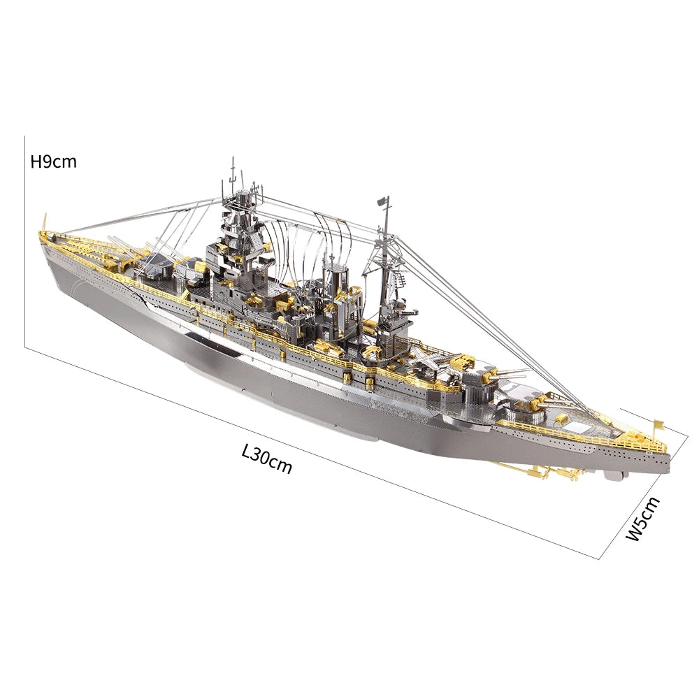 Piececool 3D Puzzles Yamato Nagato Class Battleship Model Building Kit DIY Boat Toys for Adult Brain Teaser Birthday Gifts