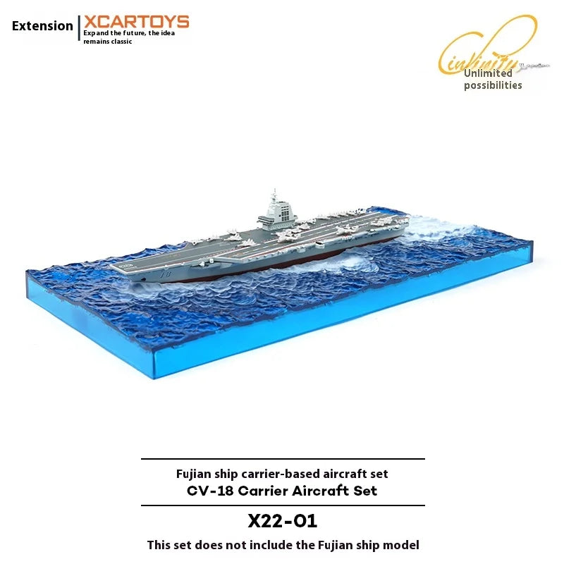 Tuoyi Alloy Ship Chinese People's Liberation Army Navy Fujian Ship Carrier Aircraft Marine Scene Set Children's Toys Gifts