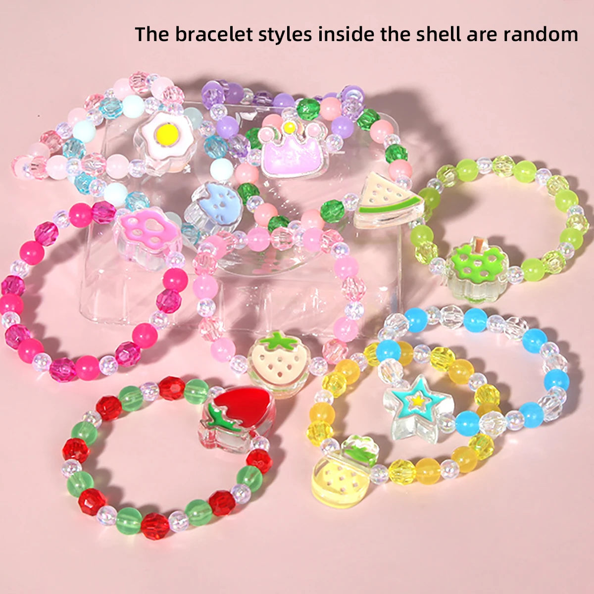 Soaking in water to hatch mermaid toys, colorful seashell girl princess bracelet blind box, expanding and expanding creativity