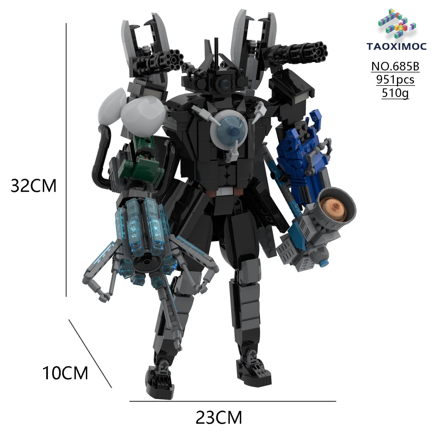 Skibidi Toilet Building Block Horror Game Speakerman Bosses Camara Titan TV Man Cartoon Doll Model Kids Halloween Birthday Gift
