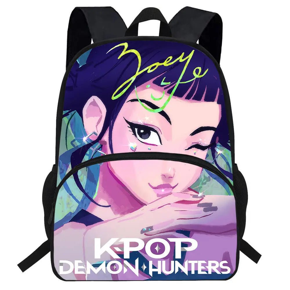 Anime Movie KPop Demon Hunters Backpack Mira Lumi Zoe Cosplay School Students Schoolbag Boys Girls Anime Pencil Bag Lunch Bag