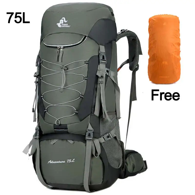 75L Camping Backpack Travel Sport Bag With Rain Cover Climbing Mountaineering Trekking Outdoor Rucksack Hiking Bag Shoulder Men
