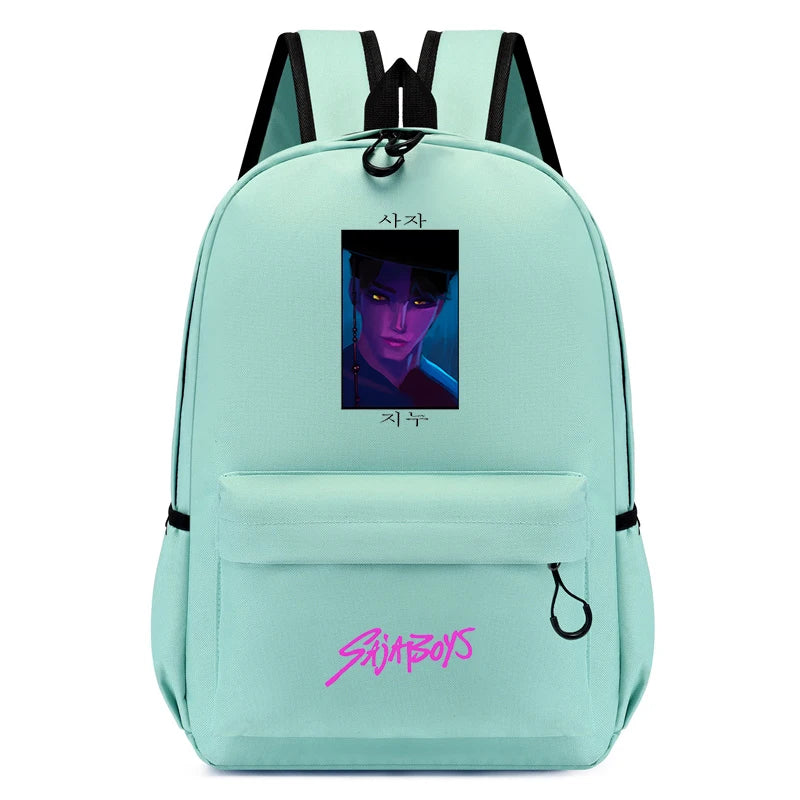 2025 New Fashion KPop Demon Hunters Backpack Back To School Boys Girls Cartoon Anime Canvas Backpacks Children's Small Schoolbag