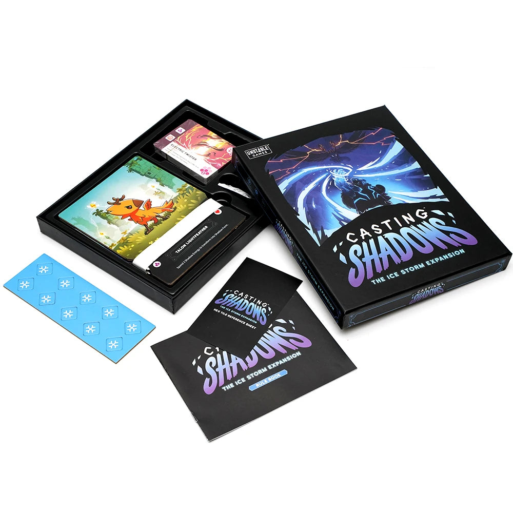 New Casting Shadows Base Game The Ice Storm Expansion Bundle Card Board Game For Family Party   Children Suitable Holiday Gift