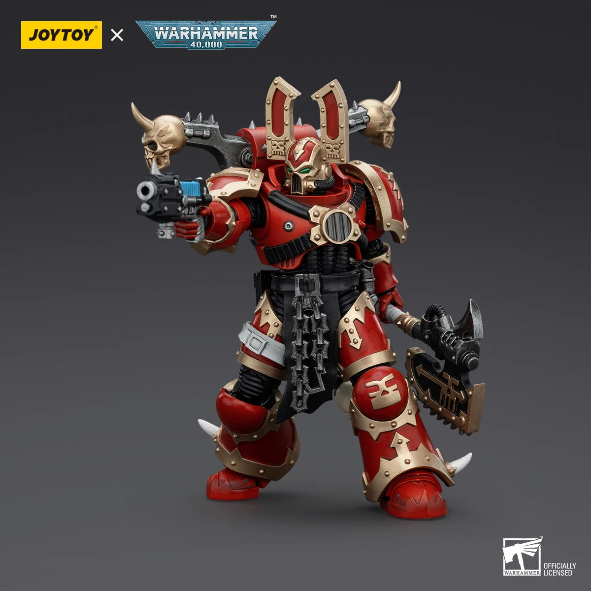 JOYTOY Warhammer 40k World Eaters Khorne Berzerker 3 Action Figures Original Collection Doll Decoration Gift Garage Model