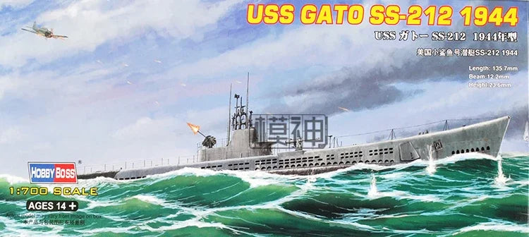 USA Navy USS SSN-21 SEAWOLF Nuclear Attack Submarine 1/700 Scale Plastic Assemble Model Kit HOBBY BOSS