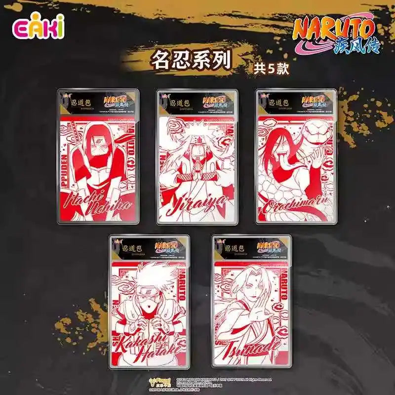 Original Naruto Shippuden Ninja Road Series Cards Box Anime Figure Card With Card Bricks Sasuke Collection Flash Cards Acrylic