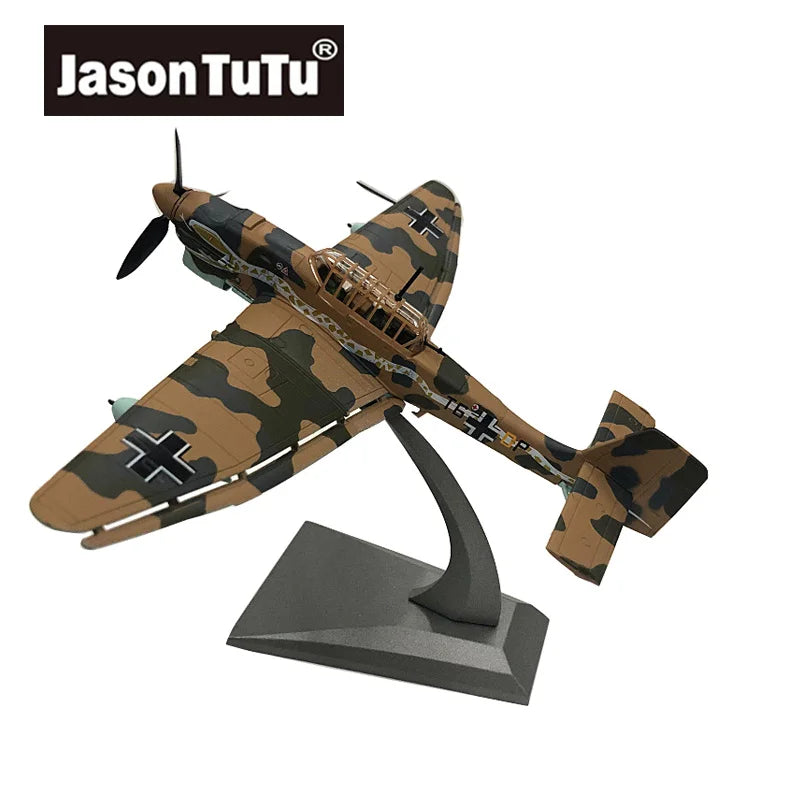 JASON TUTU 1/72 Scale Diecast Alloy Model Junkers fighter JU-87 Military Missile Bomber Collect gifts