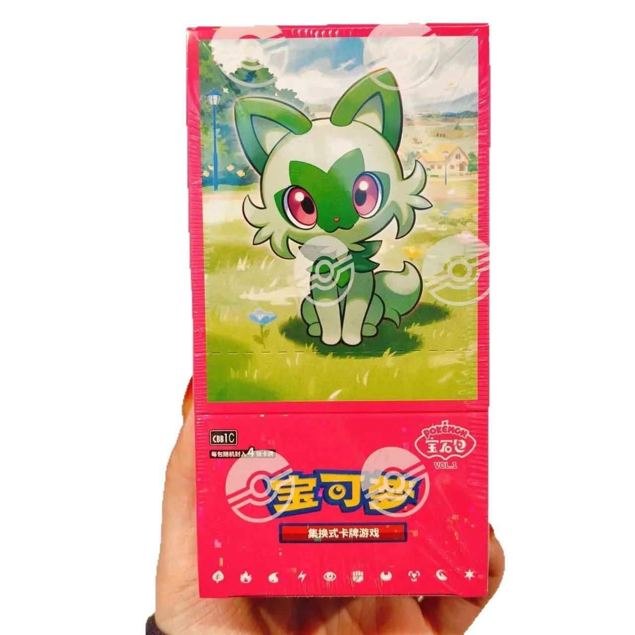 Original Pokemon Game Pack Cards Vol.2 Scarlet and Violet Trading PTCG Bag Gem Box Deck Ibrahimovic Sprigatito Pikachu Card Gift
