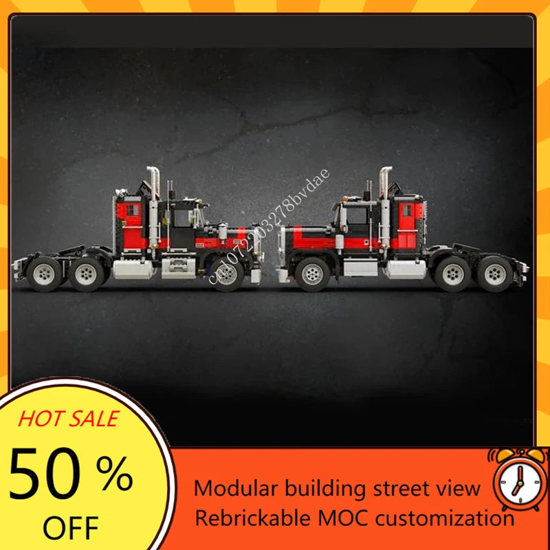 1930PCS High-Tech MOC Giant Truck /Black Cat Model Building Blocks City Truck DIY Creative Collection Boys Toys Birthday Gifts