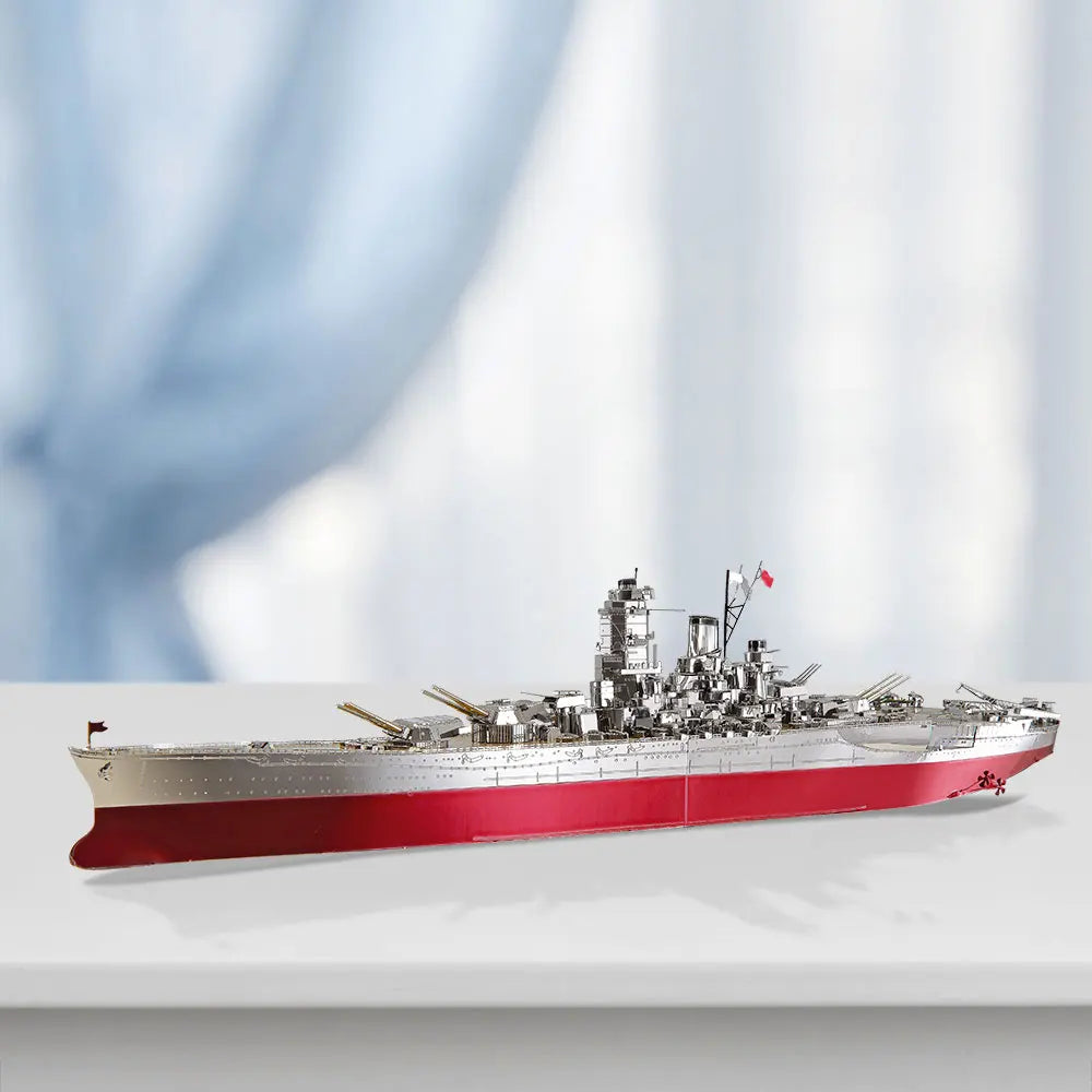 Piececool 3D Metal Puzzle Battleship Yamato Model Building Kits DIY Boat for Teens Brain Teaser Christmas Gift Crafts
