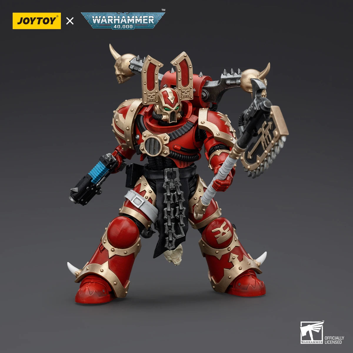 JOYTOY Warhammer 40k World Eaters Khorne Berzerker 3 Action Figures Original Collection Doll Decoration Gift Garage Model