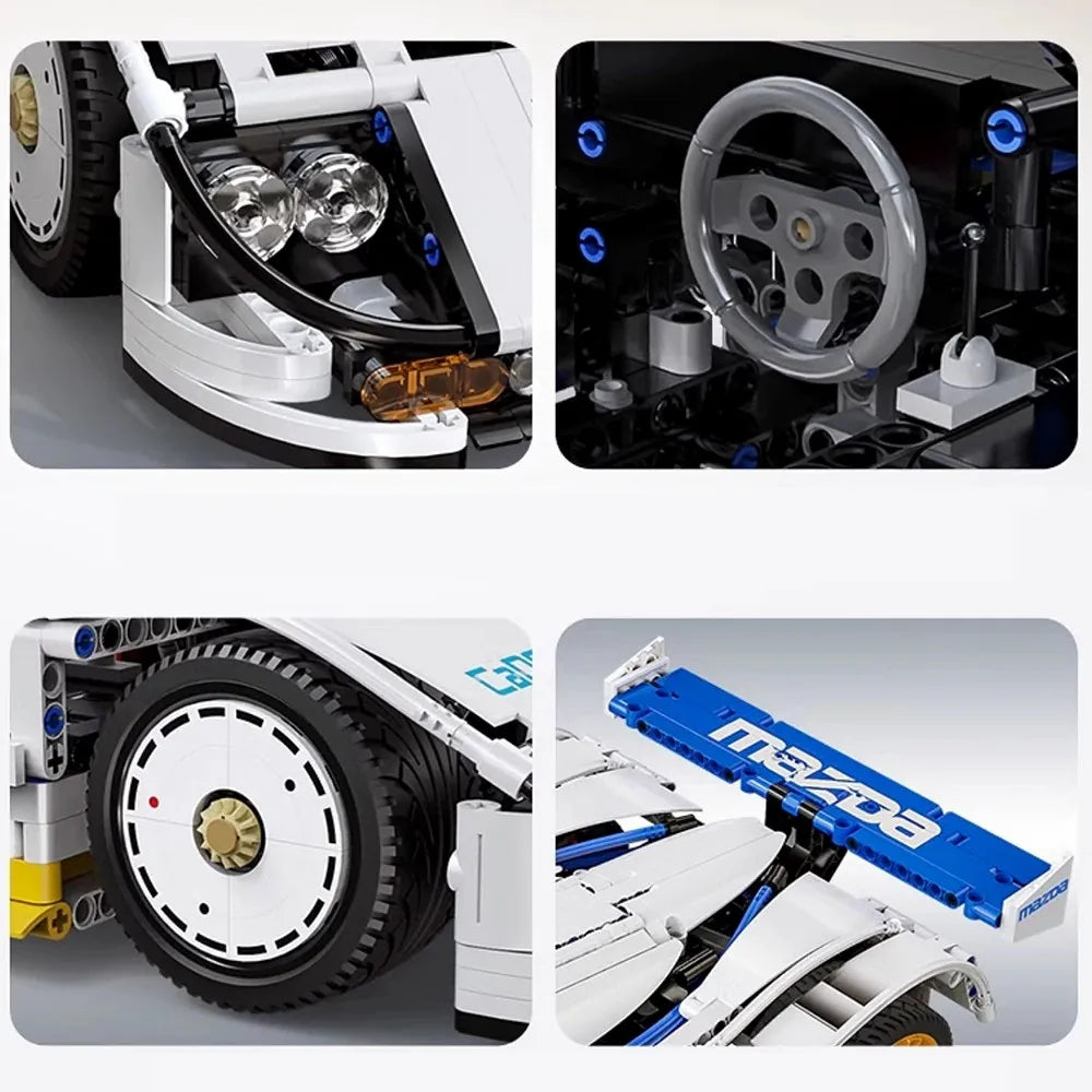 Technical MOC 787B Endurance Racing Car 1:10 Car Model Kit,1797PCS Auto Building Blocks Brick Puzzle Toys Kids Gift