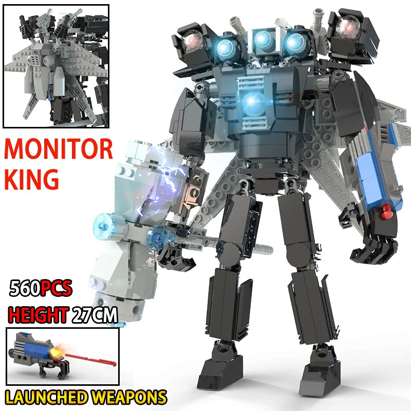 Skibidi Toilet Figures Building Blocks Set Speakerman Cameraman Tvman Bricks Model Toys for Kid Xmas birthday Ideas Gifts