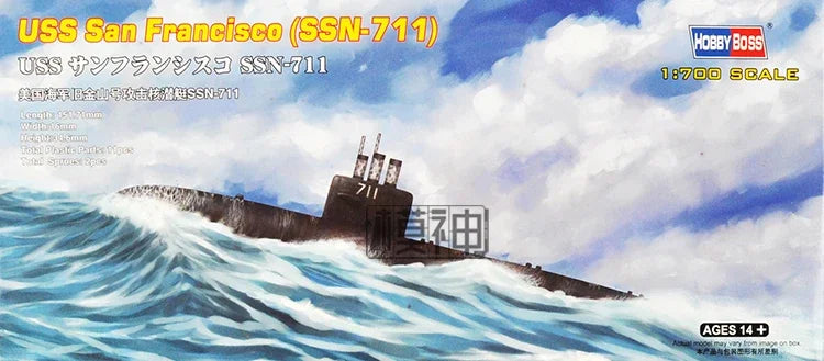 USA Navy USS SSN-21 SEAWOLF Nuclear Attack Submarine 1/700 Scale Plastic Assemble Model Kit HOBBY BOSS