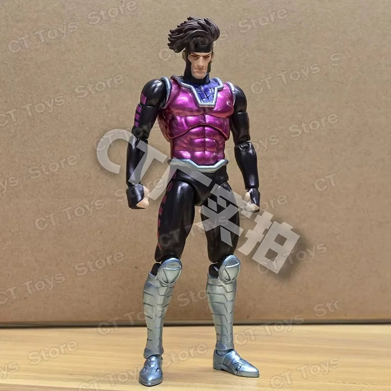 Ct Marvel Comics Style Gambit Mafex131 Articulated Manga Action Figure Poseable Collectible Model Kit X-Men Fans Birthday Gift