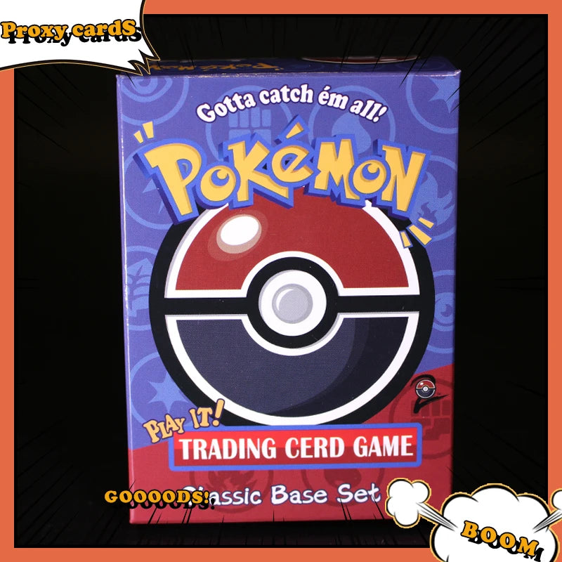 Pokémon Foil 33 Packs 1ST Edition Classic Base Set Proxy Cards PKM Games Board Games Whole Set Card Collection Toys Gift