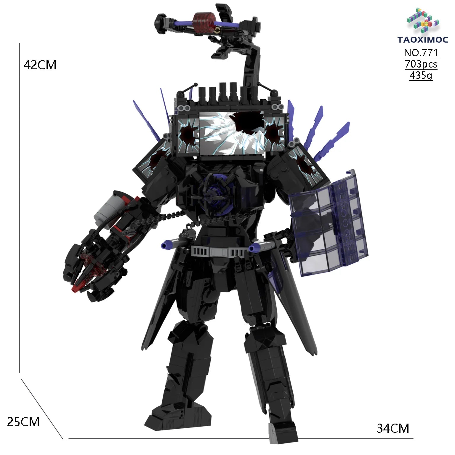 Skibidi Toilet Building Block Horror Game Speakerman Bosses Camara Titan TV Man Cartoon Doll Model Kids Halloween Birthday Gift