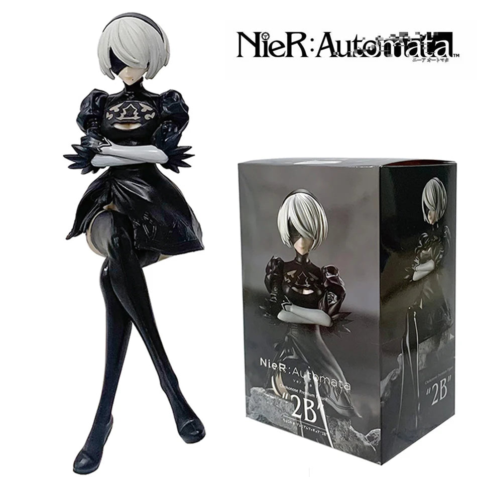 15Cm Anime Original SEGA Nier:automata Ver1.1A 2B Yorha No. 2 Type B Premium Chokonose Figure PVC Model Collectible Toys