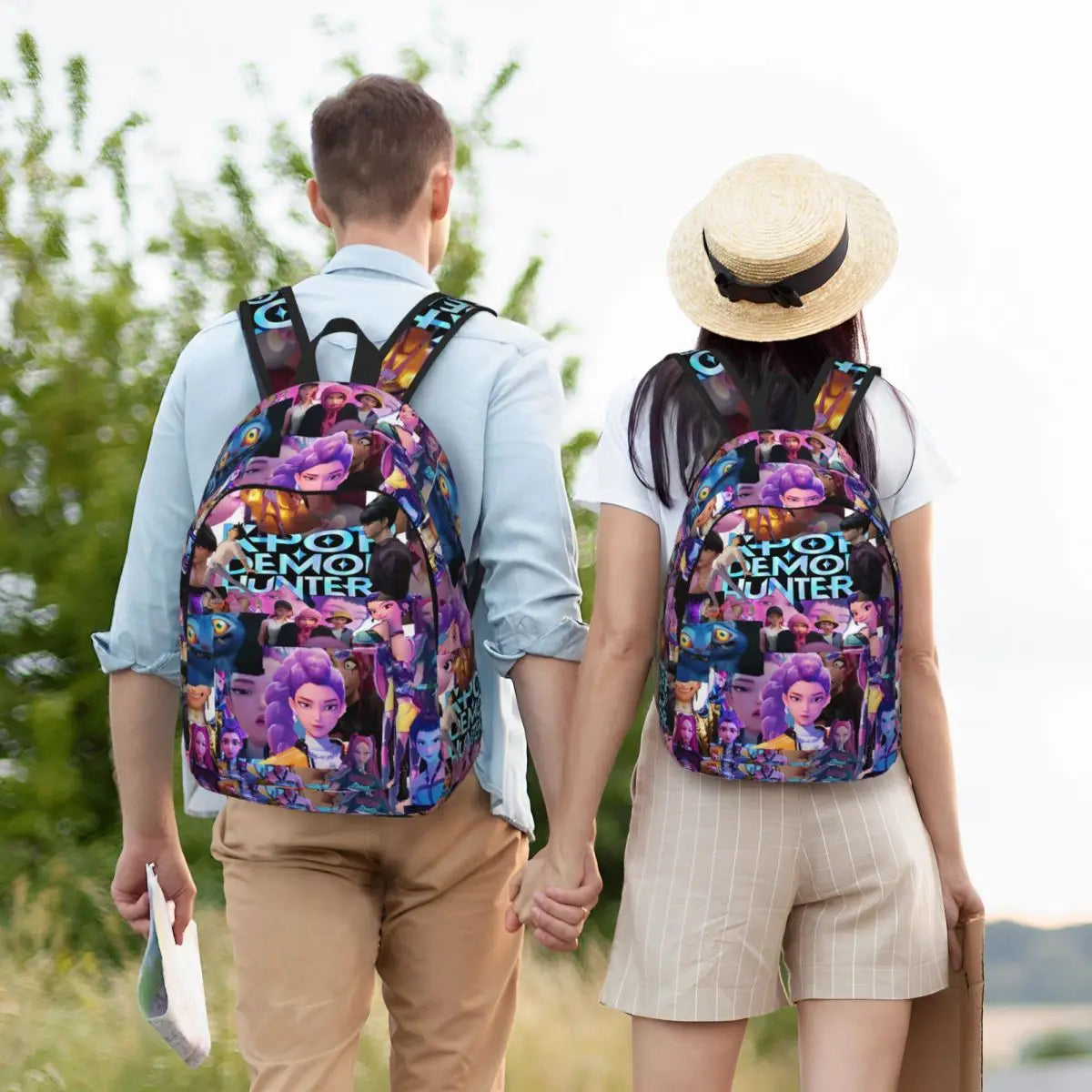 KPop Demon Hunters Huntrix Backpack for Men Women Teenage Student Work Daypack Laptop Computer Canvas Bags Outdoor