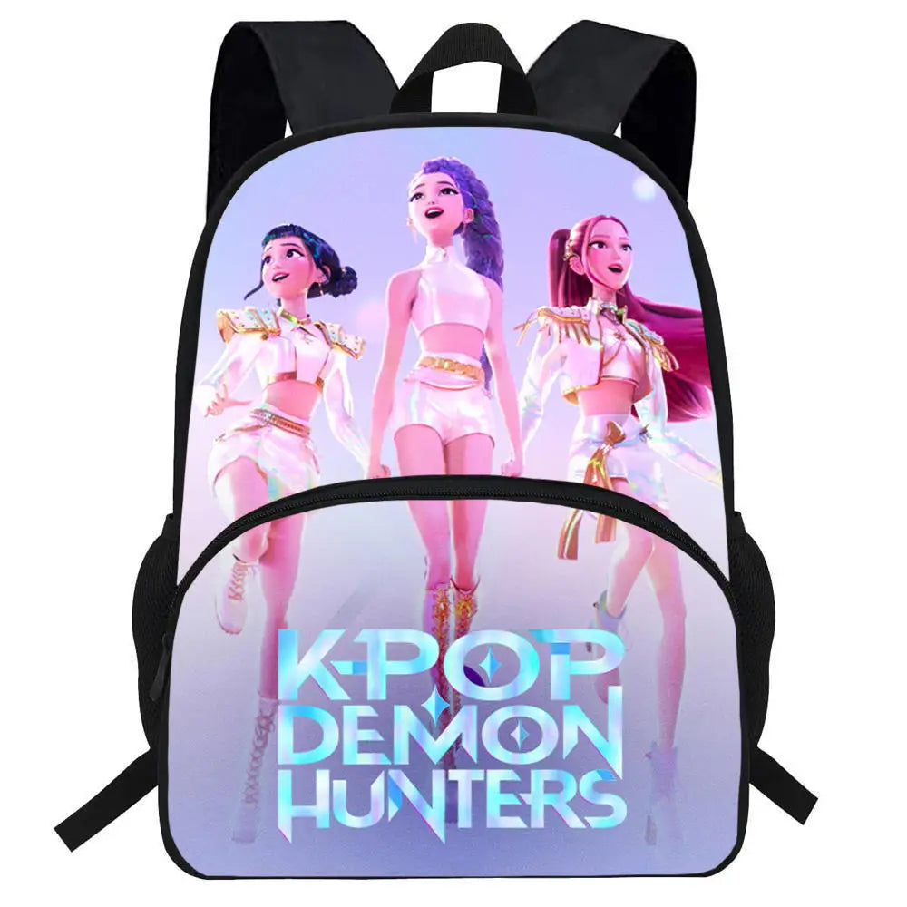 Anime Movie KPop Demon Hunters Backpack Mira Lumi Zoe Cosplay School Students Schoolbag Boys Girls Anime Pencil Bag Lunch Bag
