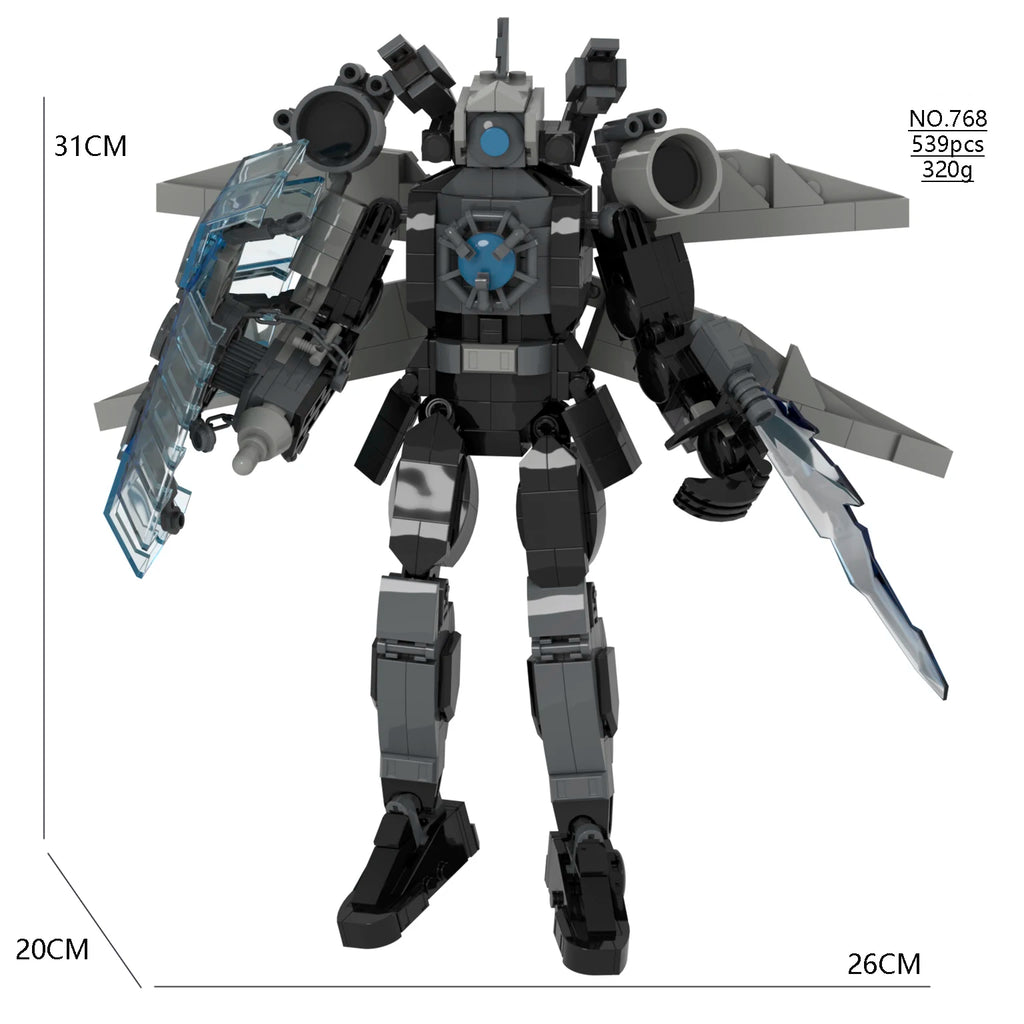 Skibidi Toilet Building Blocks Titans Drillman Speakerman Camera Man Tv Man Woman Titans Cameraman Drill Speaker Man Toy