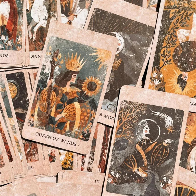 Solar Kingdom Tarot Card 86Pcs 12*7cm Oracle Deck English Version Board Game