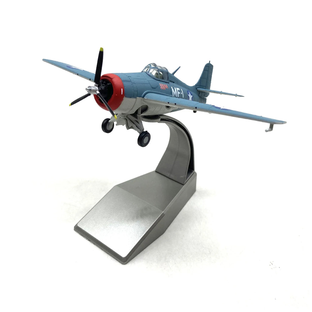 Military WW2 F4F Fighter Wildcat  1:72 Scale Model With Stand Alloy Plane Collection  Gift For Man