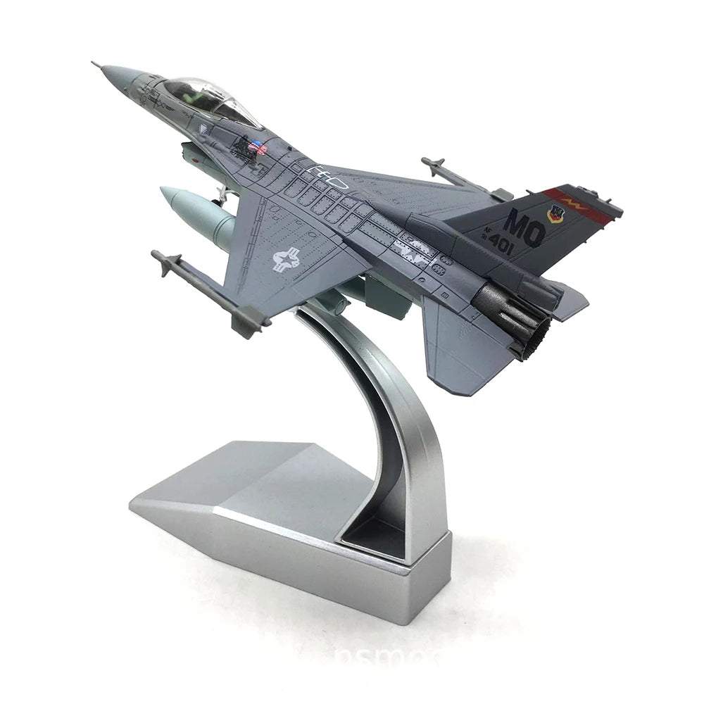 1:72 1:100 Aircraft Plane Model F-16I F16D Fighting Falcon Diecast Metal Plane w/ Stands Playset Airplane Model Fighter Aircraft