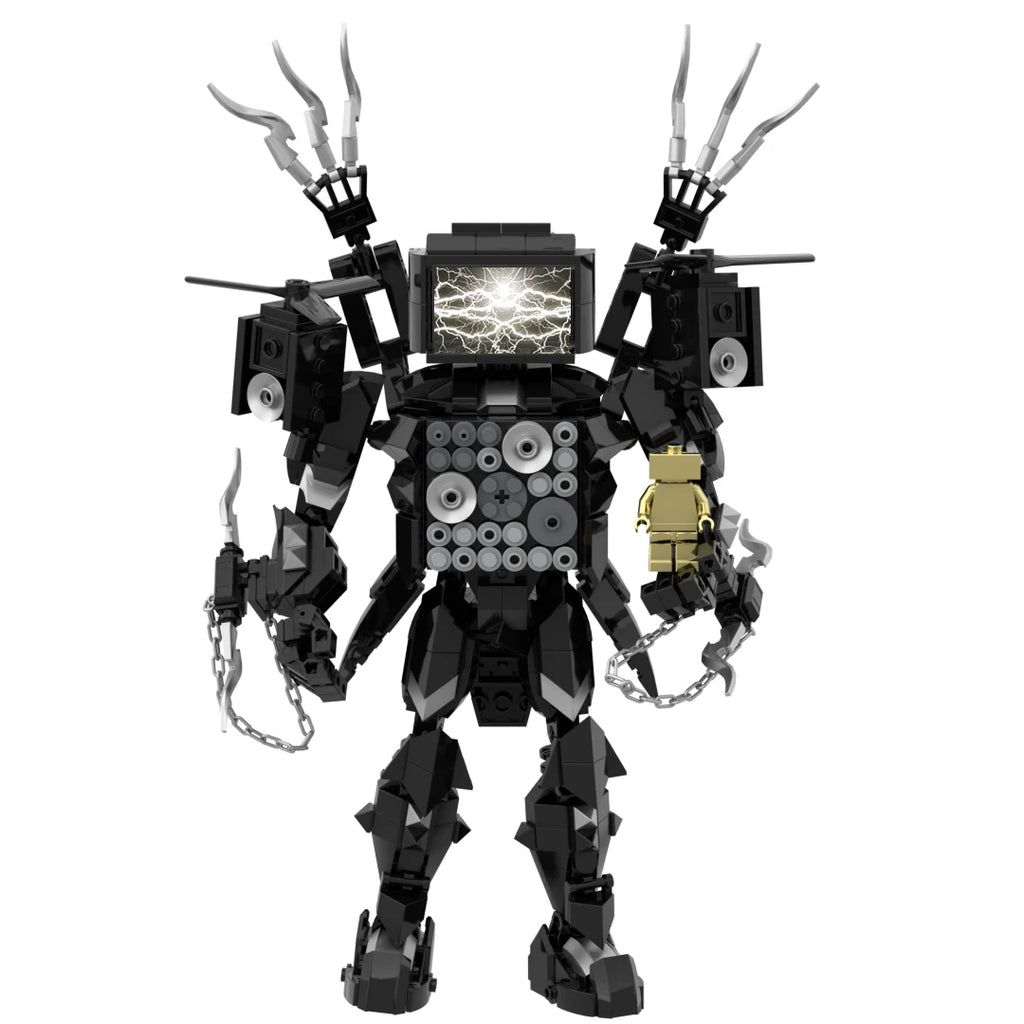 New Skibidi Toileted Giant Titan TVman Upgrade Speakerman Building Blocks Animation Figure Model Toys for Kid Ideas Gifts Xmas
