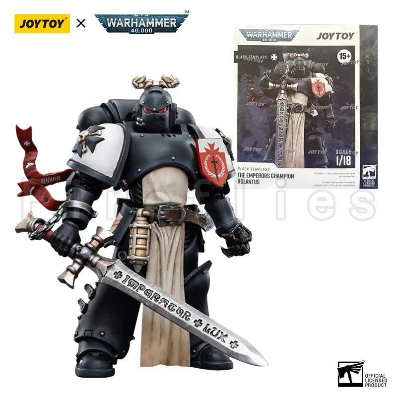 1/18 JOYTOY Action Figure 40K Black Templar Figures And Mecha Anime Collection Model Toy
