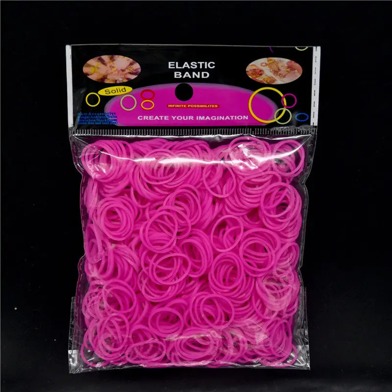 New Loom Rubber Bands Bracelet for Kids or Hair Rainbow Rubber Loom Bands Make Woven Bracelet DIY Craft Toys Christmas Gift