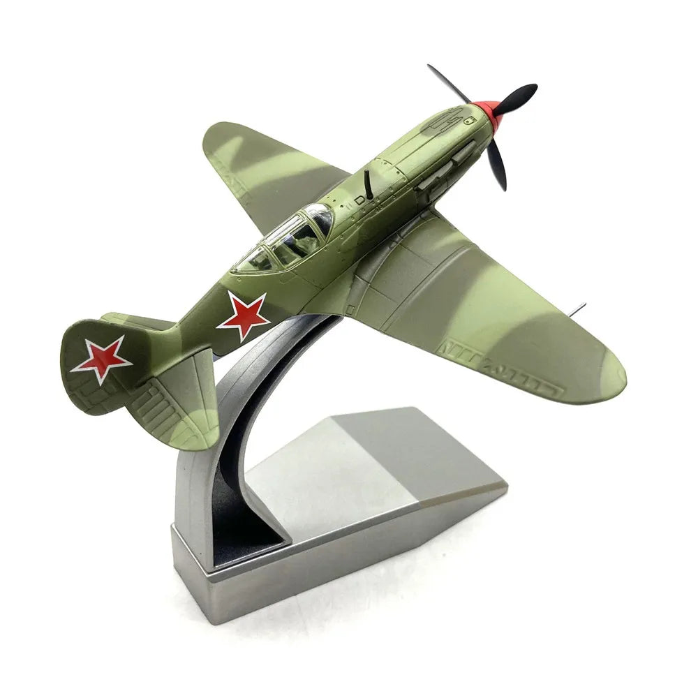 Military WW2 MiG-3 Fighter 1:72 Scale Model With Stand Soviet Alloy Plane Collection Gift For Man