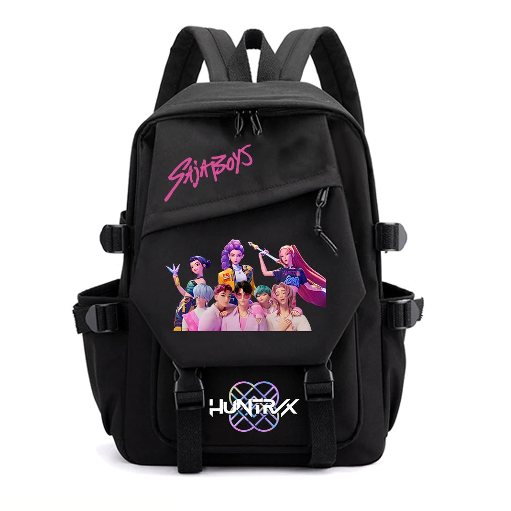 KPop Demon Hunters Huntrix Backpack Women Men  Fashion Travel Saja Boys Backpacks Outdoor Sport School Bag