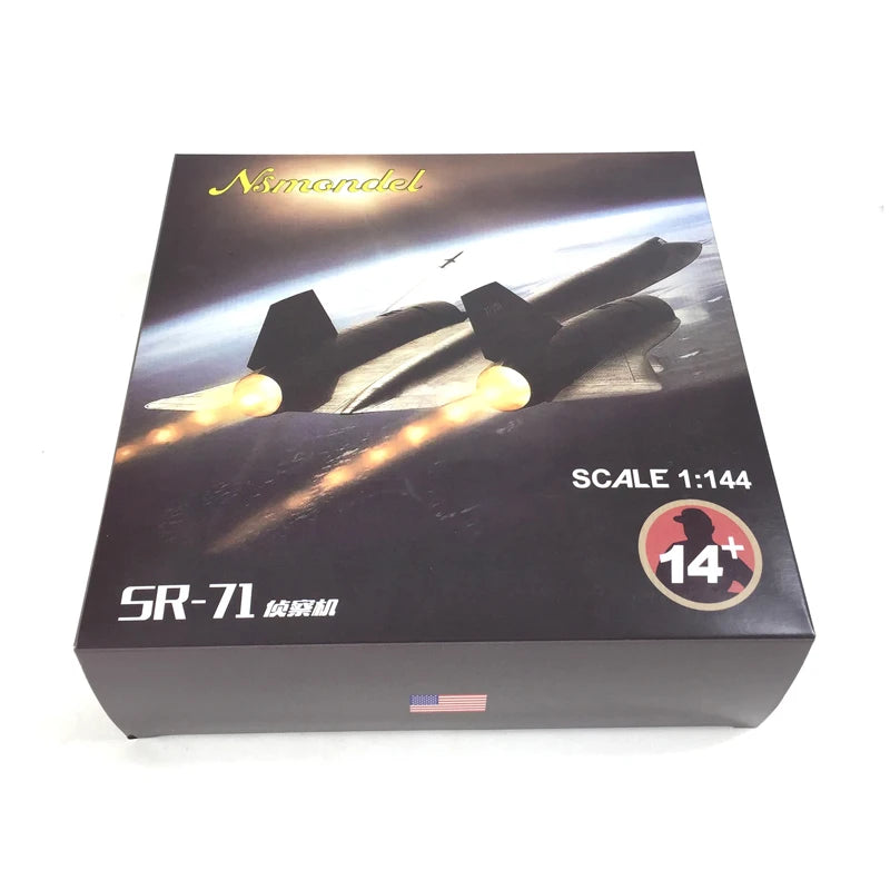 JASON TUTU 1/144 Scale US Air Force SR-71 Blackbird Reconnaissance Fighter Alloy Model Diecast Military Missile bomber