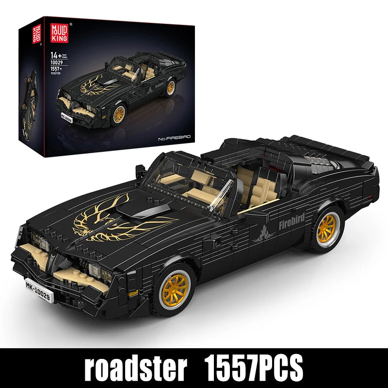 MOULD KING 10029 MOC Technology Firebird Retro American Sports Car Building Block Model, Designer Firas Abu-Jaber