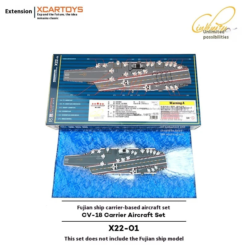 Tuoyi Alloy Ship Chinese People's Liberation Army Navy Fujian Ship Carrier Aircraft Marine Scene Set Children's Toys Gifts