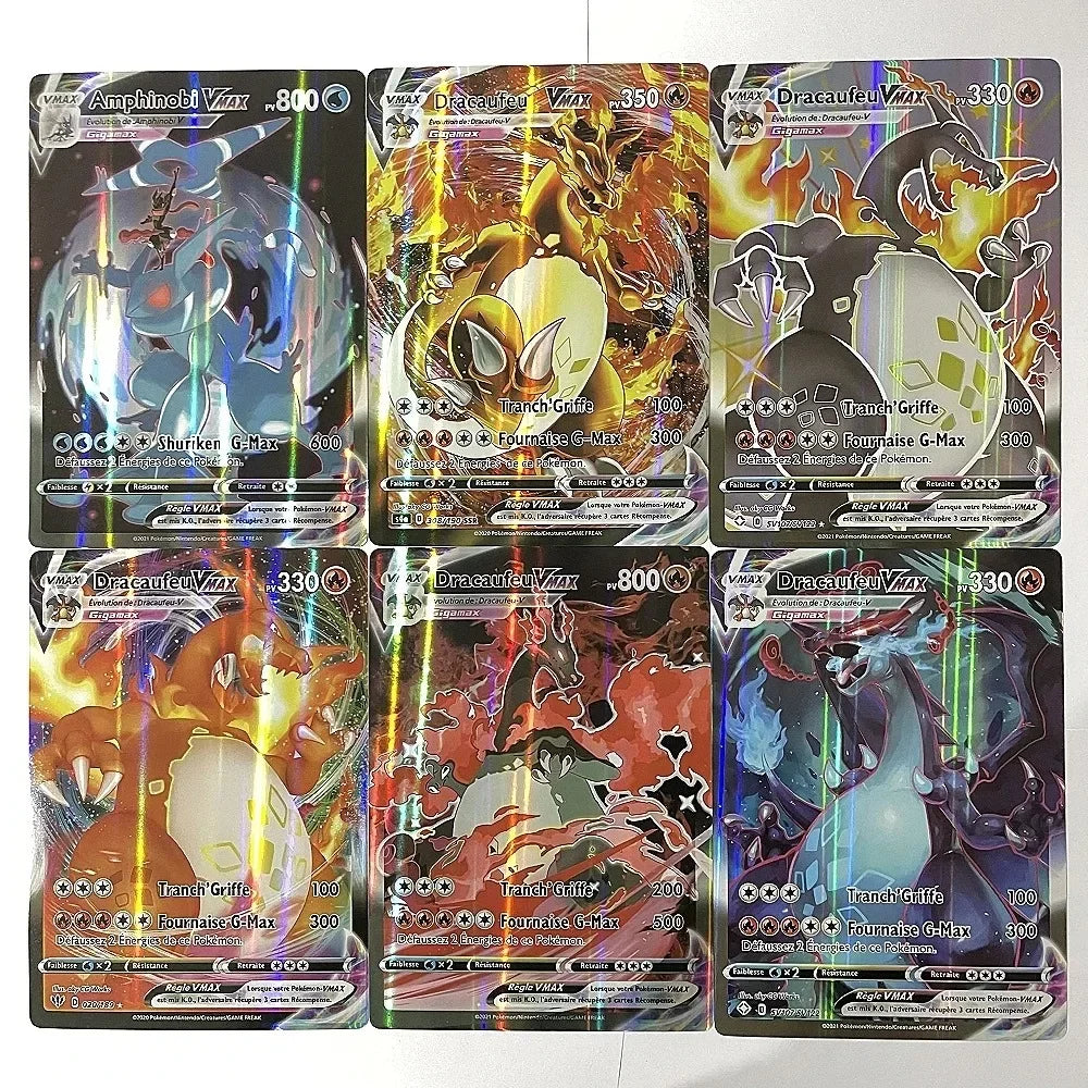 Pokemon Oversized Cards 30Pcs Jumbo Letters Card Vmax Vstar GX Arceus Pikachu Charizard Super Shiny Rare Card Birthday Gift