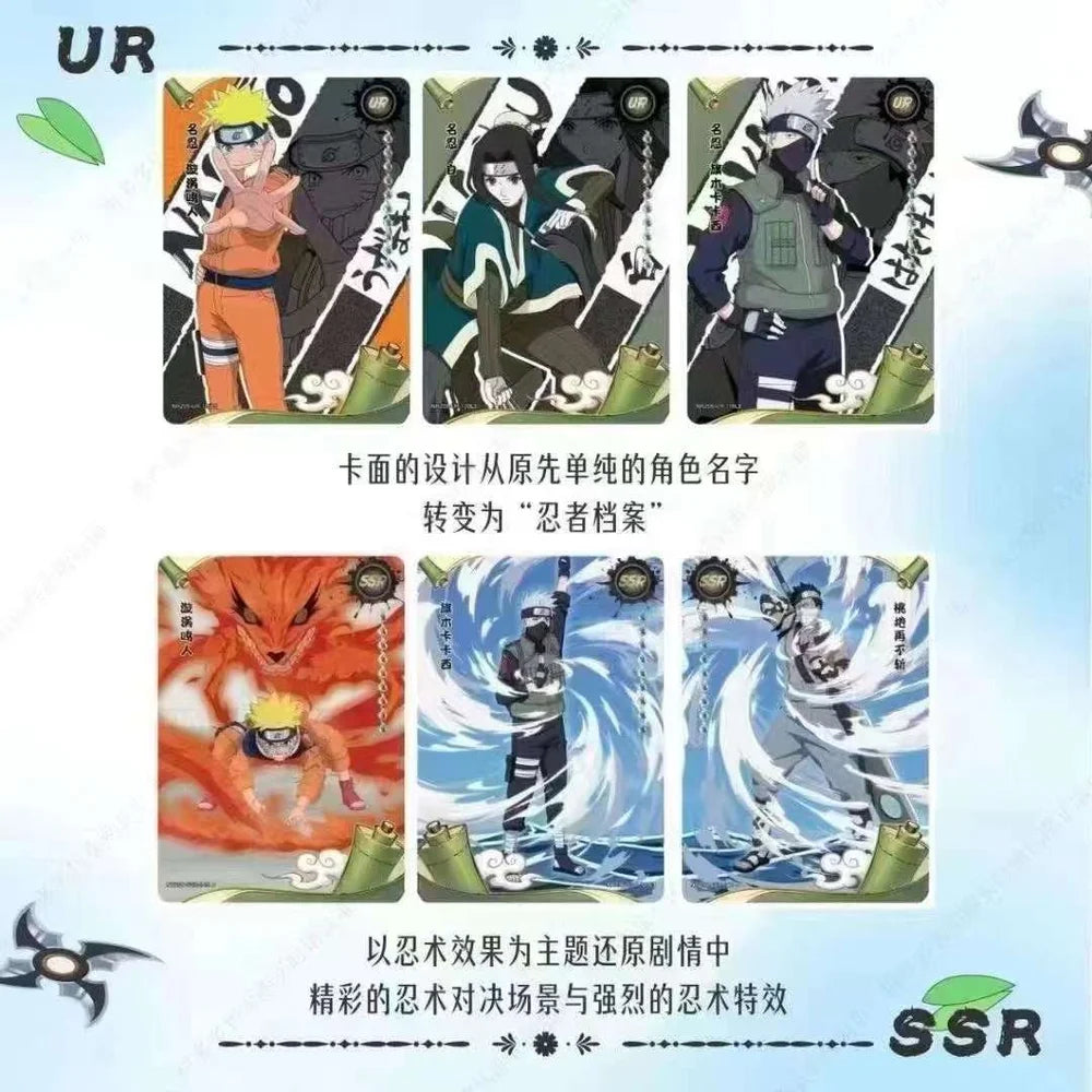 New Original KAYOU Naruto Collection Cards Anime Booster Box Rare Sasuke CR SP UR Ninja World Collection Cards Children Toy Gift