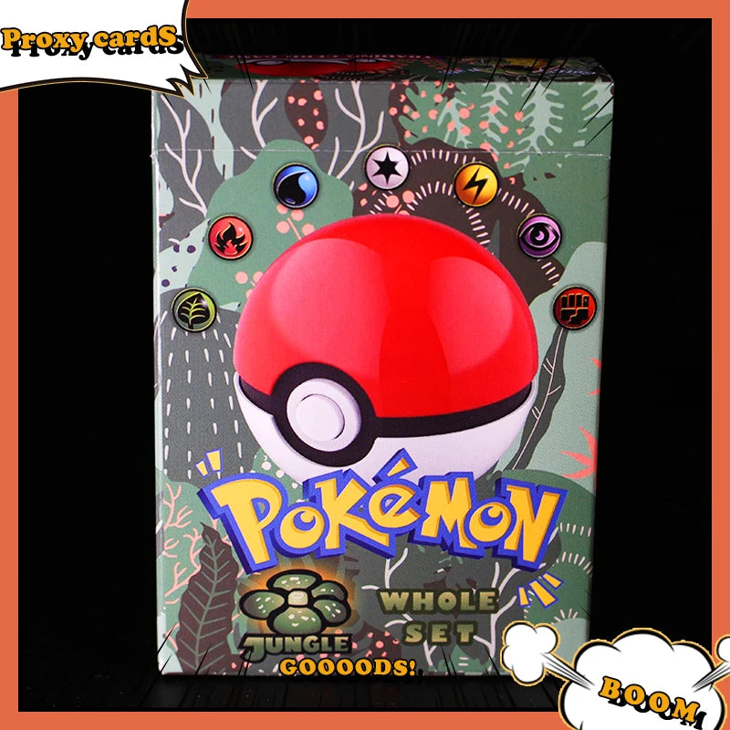 Pokémon Foil 33 Packs 1ST Edition Classic Base Set Proxy Cards PKM Games Board Games Whole Set Card Collection Toys Gift