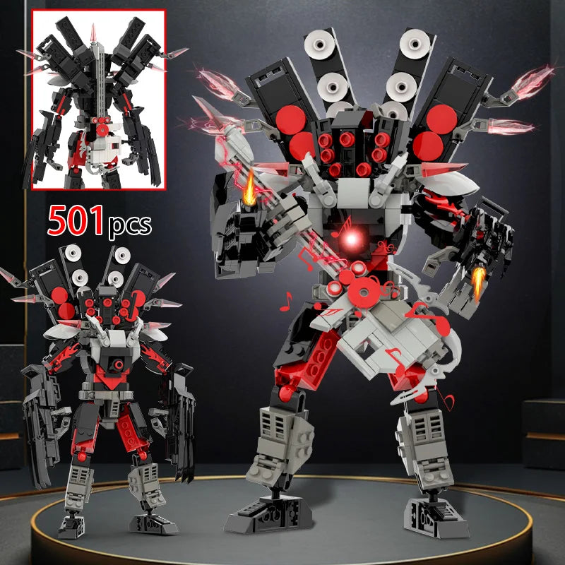 Skibidi Toilet Figures Building Blocks Set Speakerman Cameraman Tvman Bricks Model Toys for Kid Xmas birthday Ideas Gifts