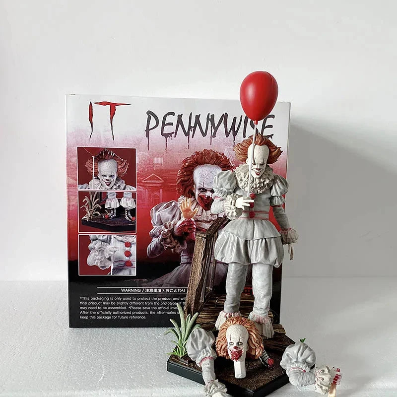 NECA Pennywise Joker Action Figure Toy Doll Horror Halloween Christmas Gift 18cm Bookshelf Ornament