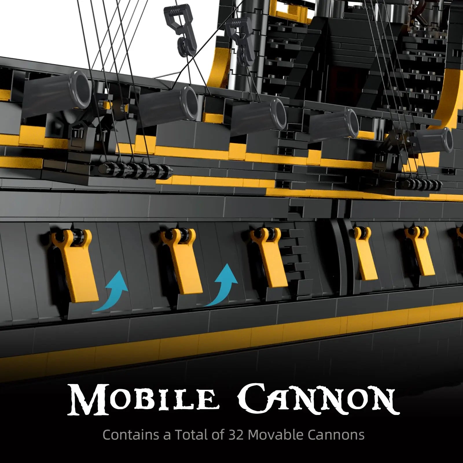 5266pcs Large Pirates Ship Model Building Blocks Set MOC Black Pearl Sailboat Construction Kit for Model Building Collections